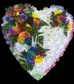 Rainbow Heart funerals Flowers
